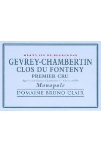 Domaine Bruno Clair Gevrey Chambertin Clos du Fonteny Monopole Premier Cru