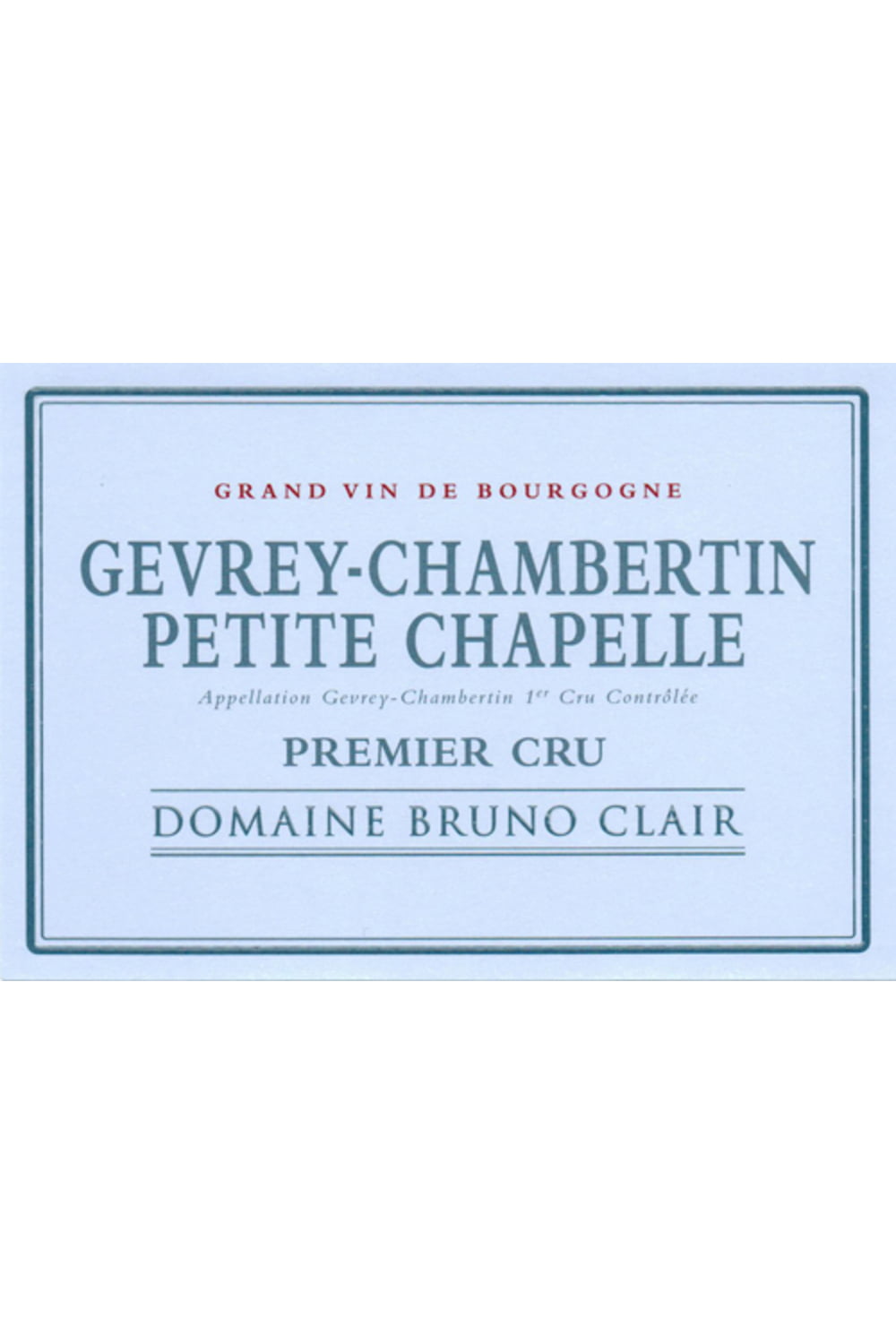 Domaine Bruno Clair Gevrey Chambertin Petite Chapelle Premier Cru