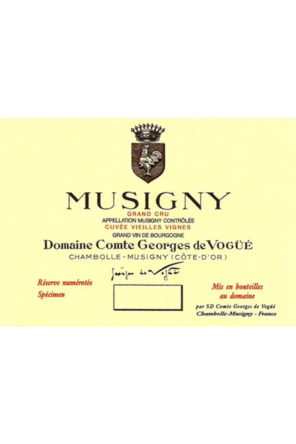 Domaine Comte Georges de Vogue Le Musigny Vieilles Vignes Grand Cru