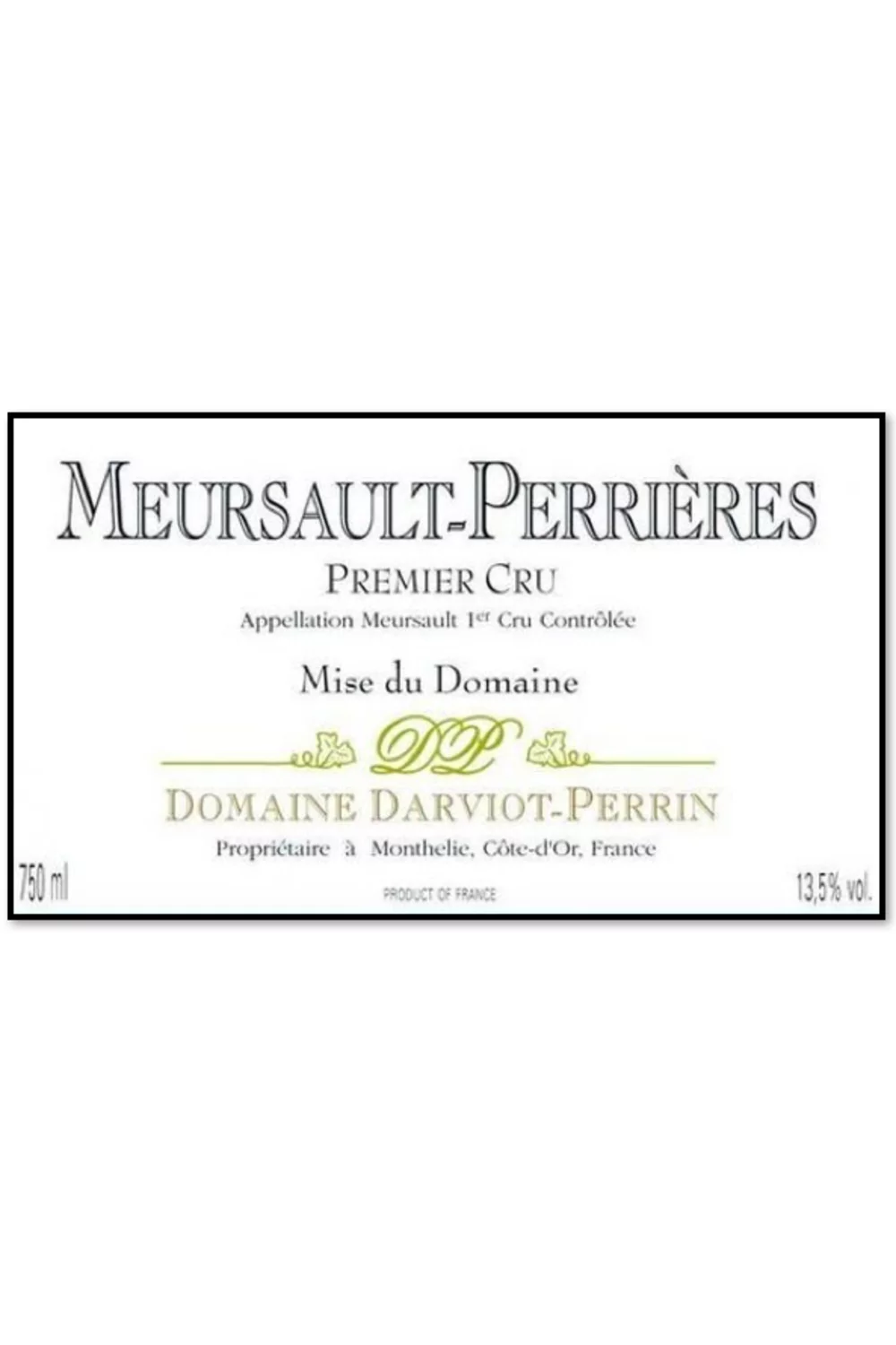 Domaine Darviot-Perrin Meursault Les Perrieres Premier Cru