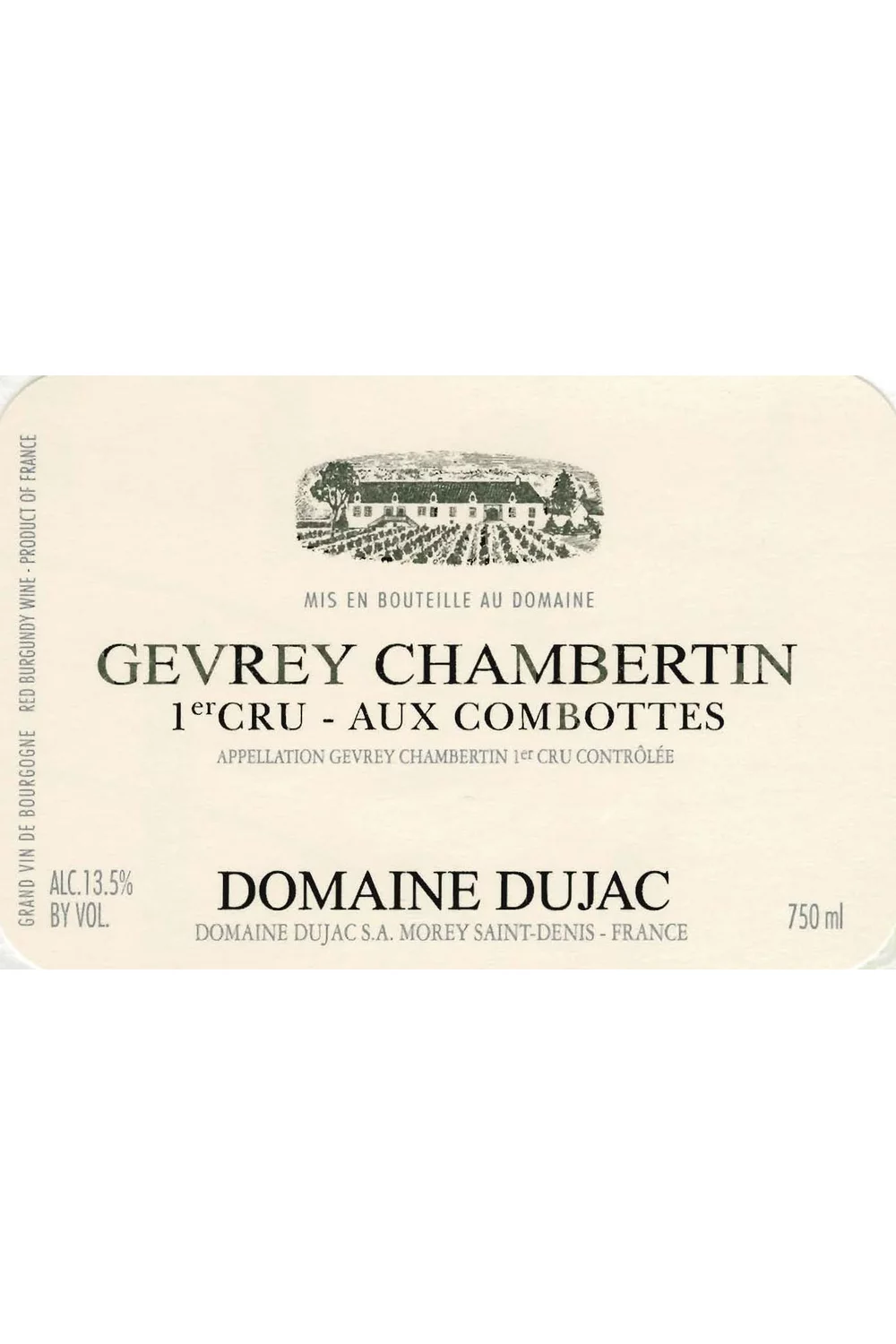 Domaine Dujac Gevrey Chambertin Aux Combottes Premier Cru