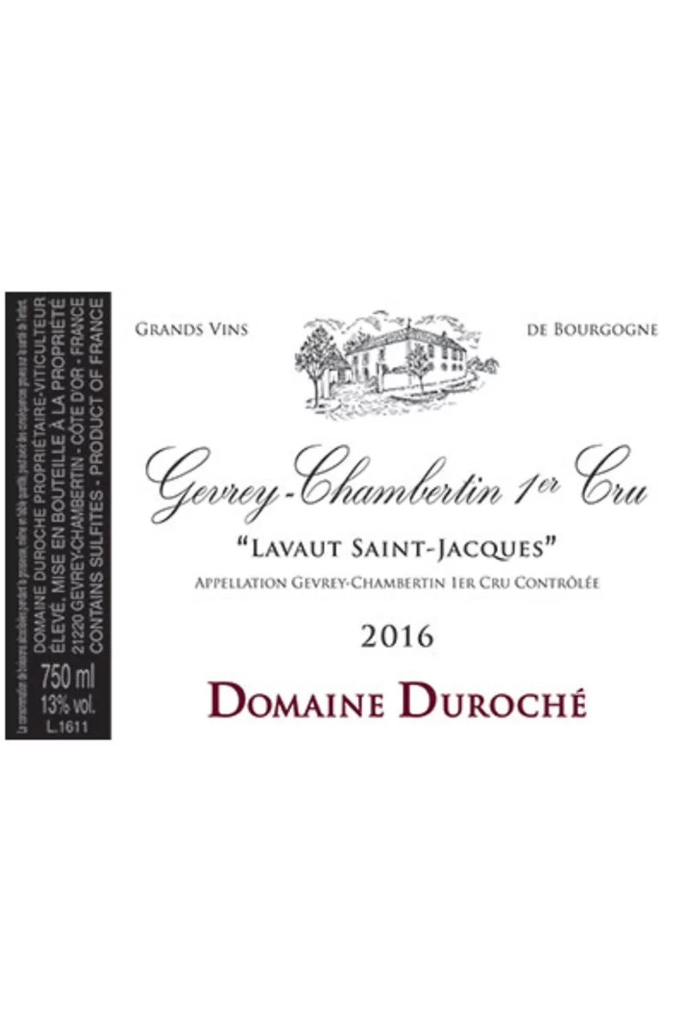 Domaine Duroche Gevrey Chambertin Lavaut Saint Jacques Premier Cru