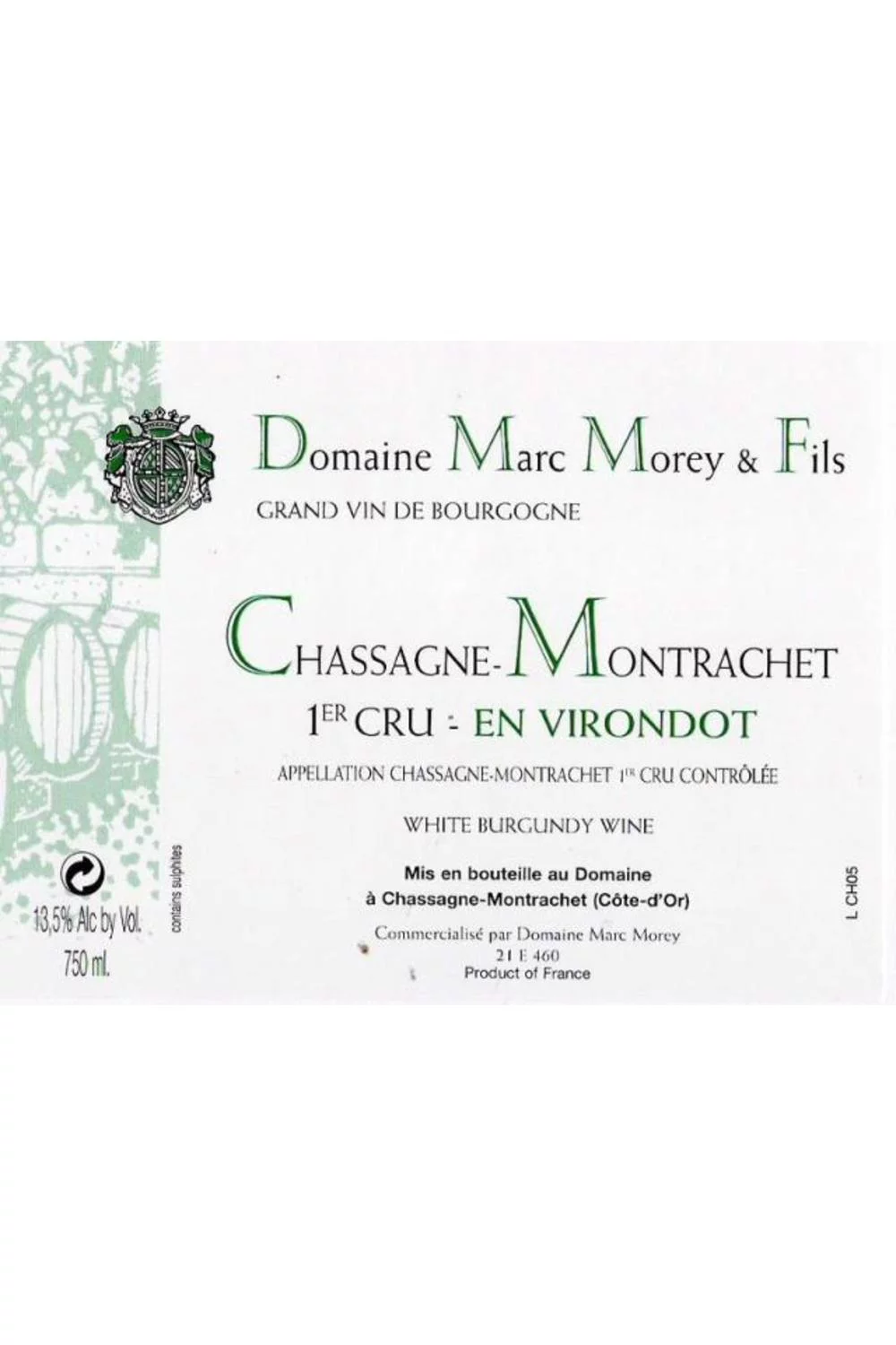 Domaine Marc Morey & Fils Chassagne Montrachet En Virondot Premier Cru