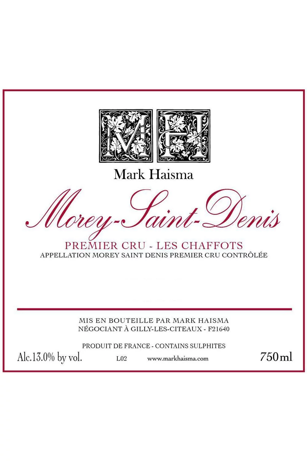 Mark Haisma Les Chaffots Morey-Saint-Denis Premier Cru