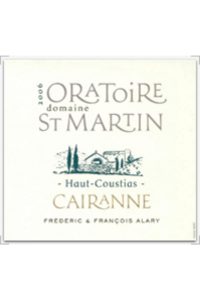 Oratoire St Martin Cairanne Blanc Haut-Coustias
