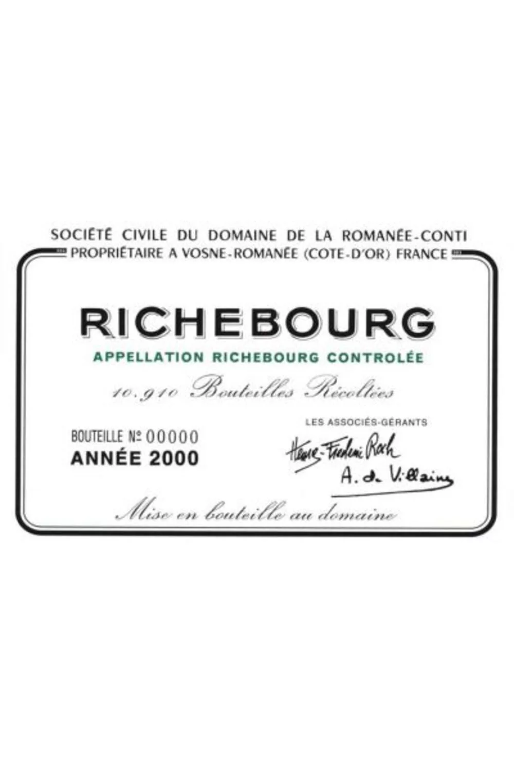 Domaine de la Romanee-Conti Richebourg Grand Cru